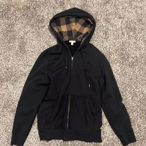 BURBERRY Men’s XXL Black Zip up Hoodie